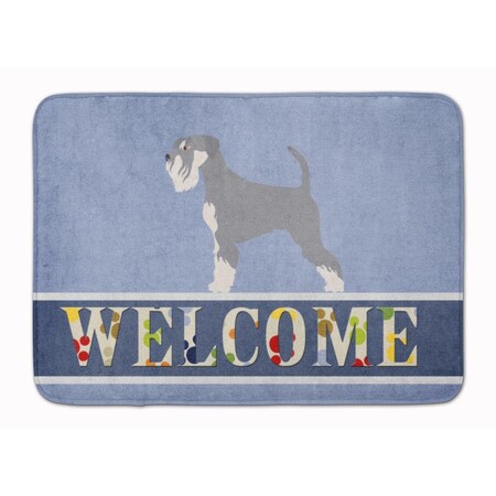 Carolines Treasures Schnauzer Welcome Machine Washable Memory Foam Mat BB8350RUG